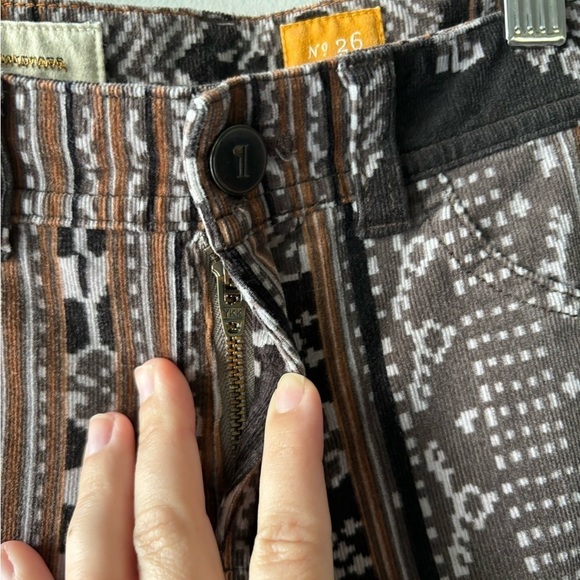 $10 sale 🍓Pilcro Anthropology boho brown and black pants size 26 - Picture 3 of 9